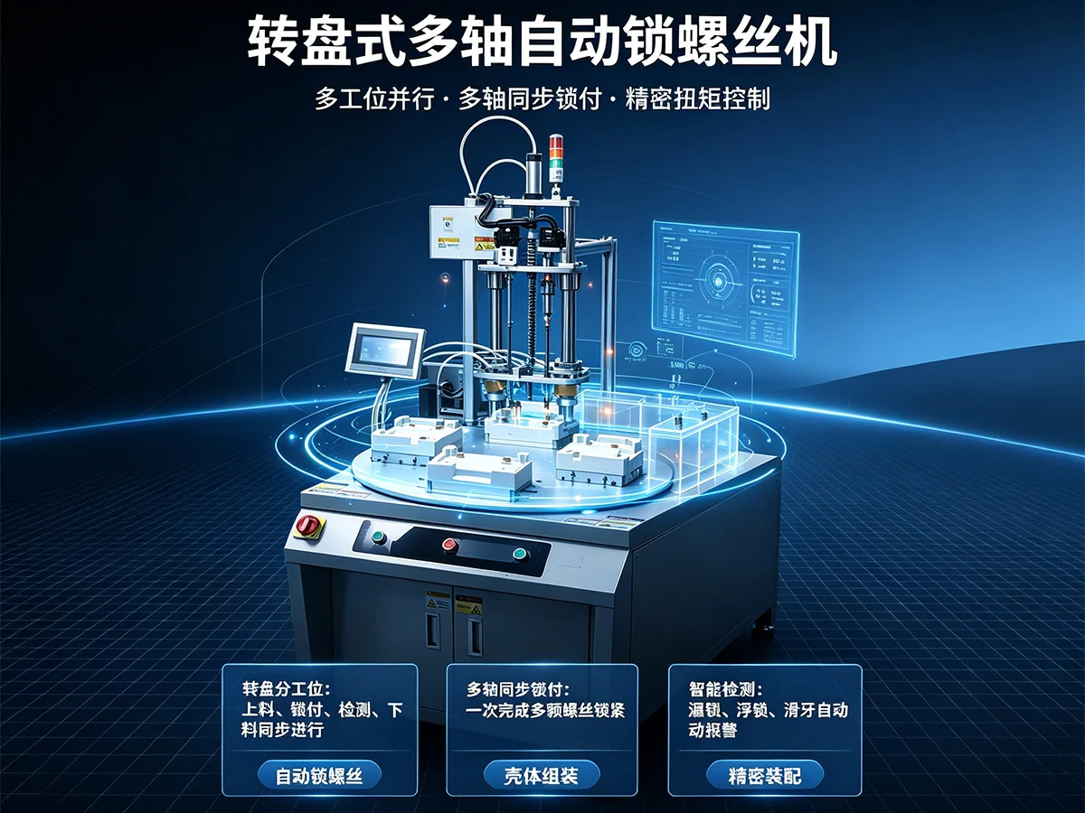 纬联弘转盘式多轴自动锁螺丝机