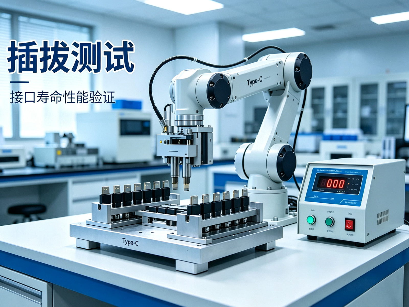 纬联弘插拔测试机，接口寿命性能验证
